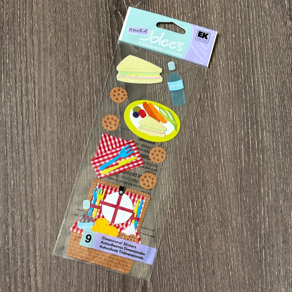 ❤️$6 Touch of Jolee's Dimensional Stickers Picnic